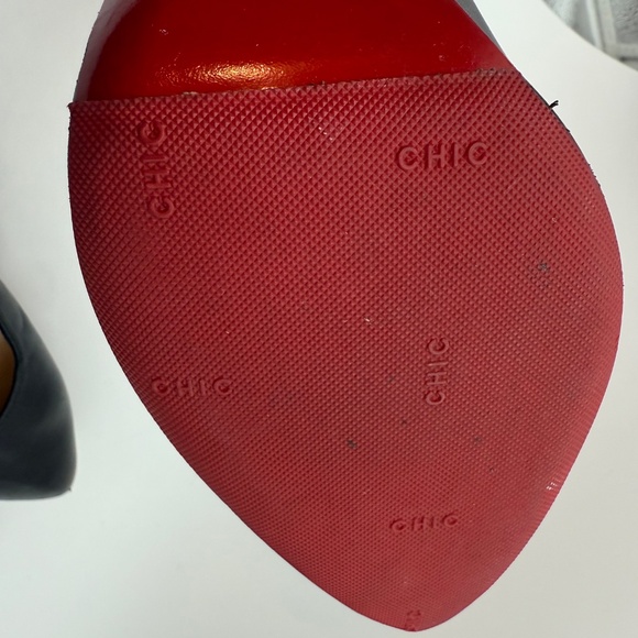 CHRISTIAN LOUBOUTIN CREASED TOE 10MM STILETTO PUMPS SIZE 41 BLACK KID - Picture 8 of 8